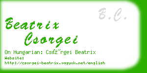 beatrix csorgei business card